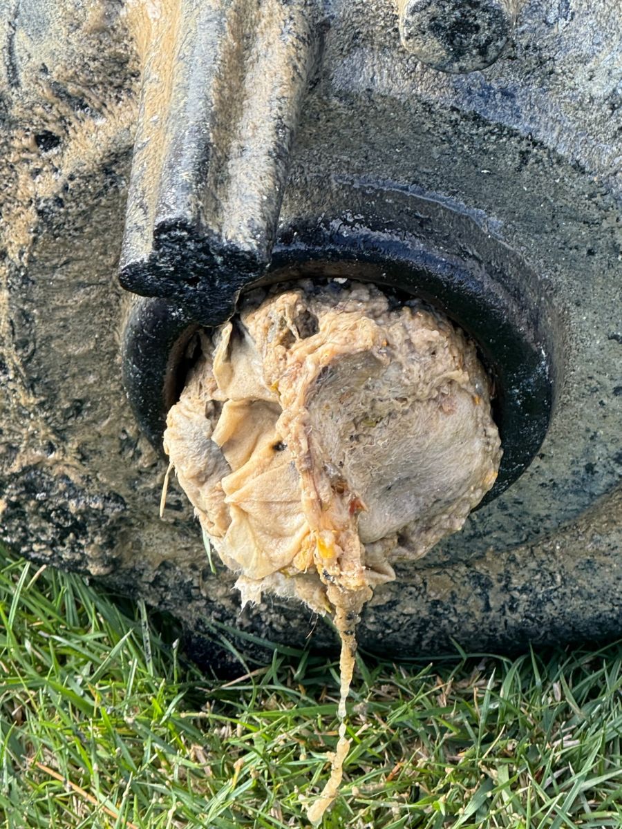 Lift Station pump with wipes and towels