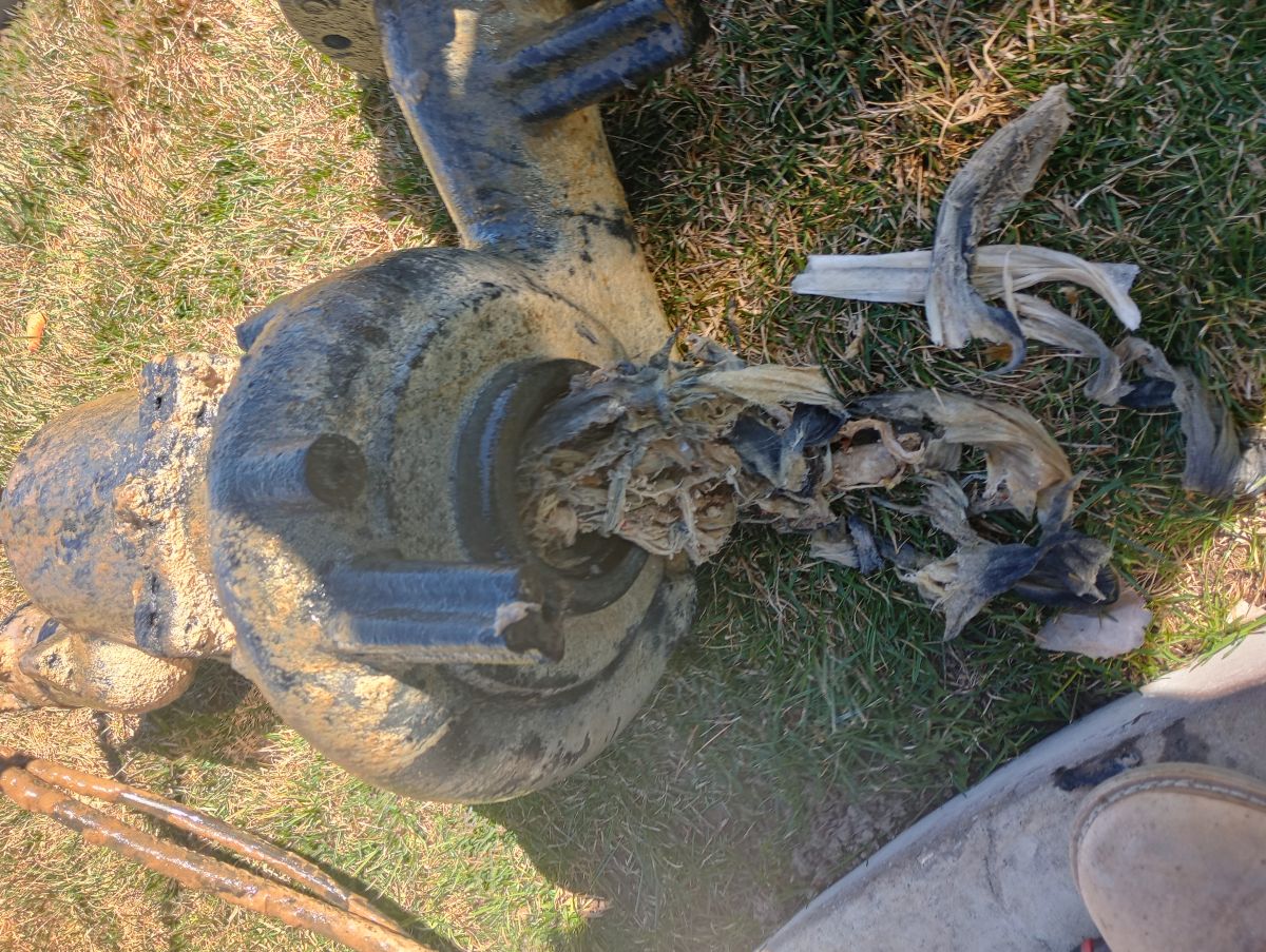 wipes in lift station pump