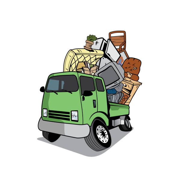 garbage truck filled with garbage